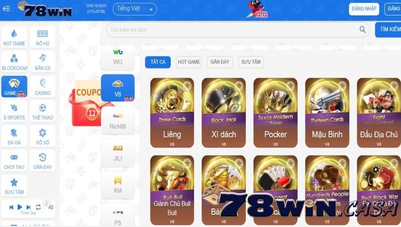 Khám phá sòng bài trực tuyến tuyệt vời với đăng nhập 78win